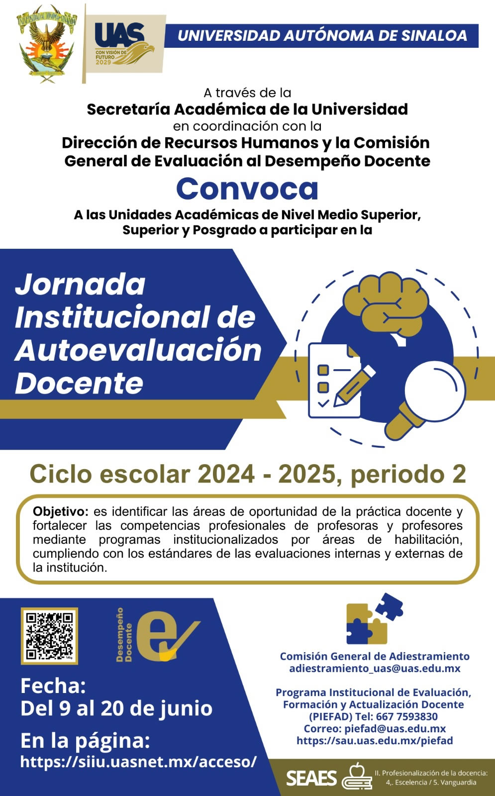 Jornada Institucional de Autoevaluación Docente 2024-2025, Periodo 2