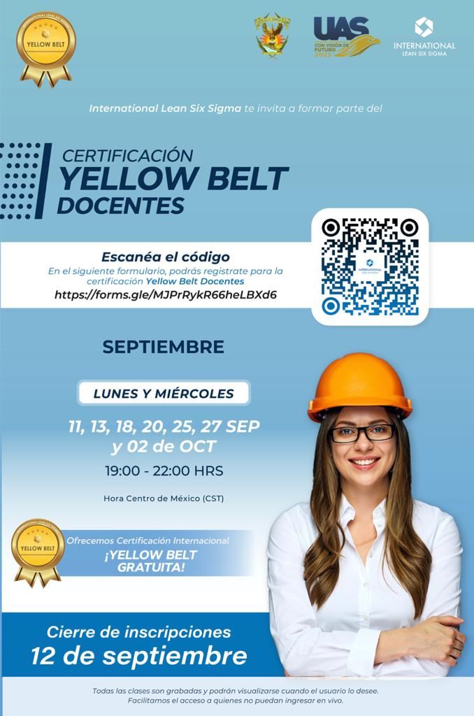 CERTIFICACIN YELLOW BELT DOCENTES (Modalidad virtual)