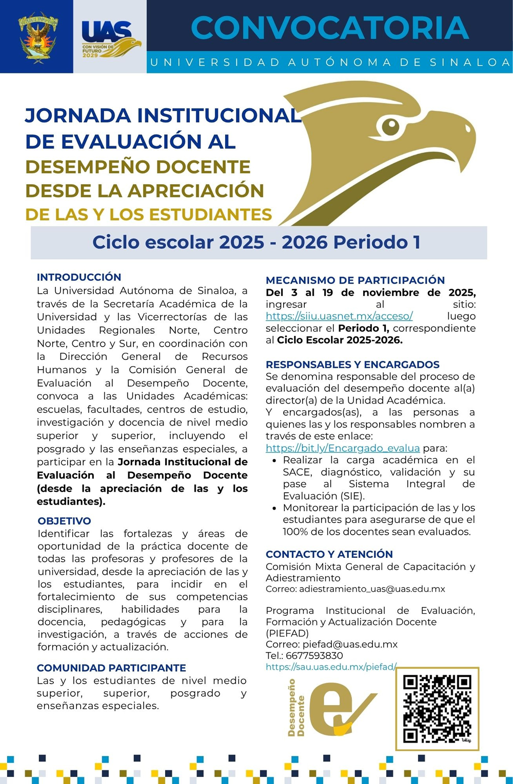 Jornada Institucional de Evaluación Docente desde la apreciación de los estudiantes 2025-2026 Periodo 1