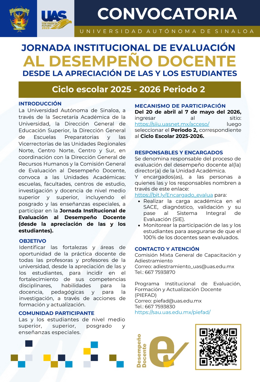 Jornada Institucional de Evaluaci�n Docente desde la apreciaci�n de las y los estudiantes 2025-2026, Periodo 2