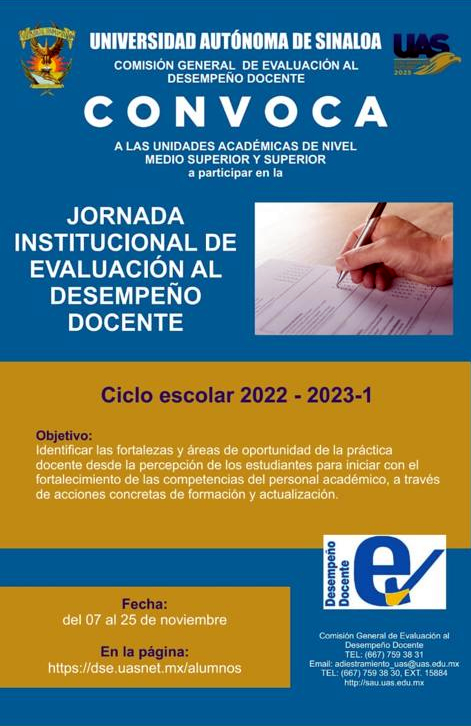 Jornada Institucional de Evaluación del Desempeño Docente (desde la apreciación de los estudiantes) 2022-2023 Periodo 1