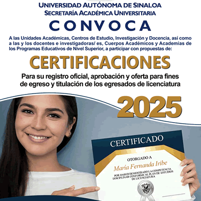 Convocatoria Certificaciones CUDEC UAS 2025