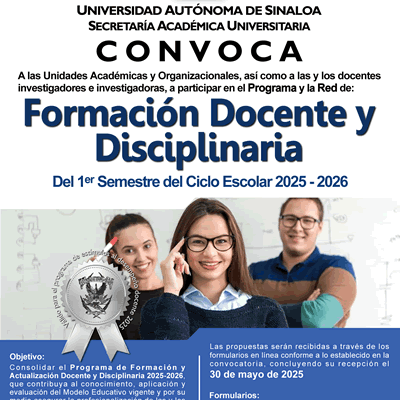 Convocatoria Formación Docente y Disciplinaria UAS