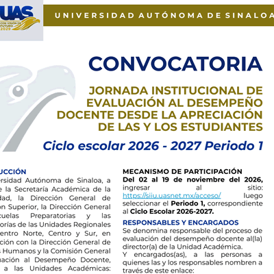 Jornada Institucional de Evaluación Docente desde la apreciación de los estudiantes 2026-2027 Periodo 1