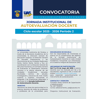 Jornada Institucional de Autoevaluación Docente 2025-2026, Periodo 2
