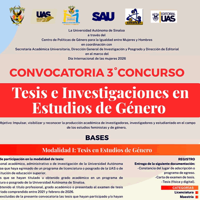 Convocatoria 3er Concurso: Tesis e Investigaciones en Estudios de Género
