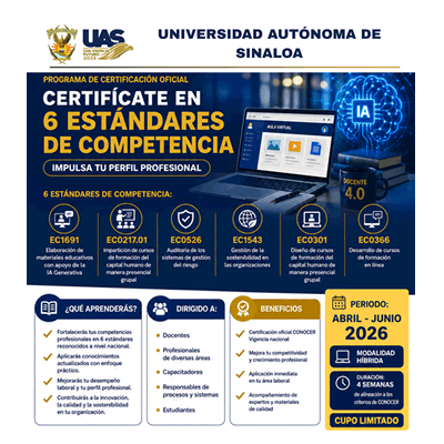 Evaluaciones CUDEC UAS para la certificación en estándares de competencia (Abril / Junio 2026)