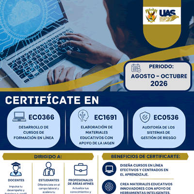 Evaluaciones CUDEC UAS para la certificación en estándares de competencia (Agosto / Octubre 2026)