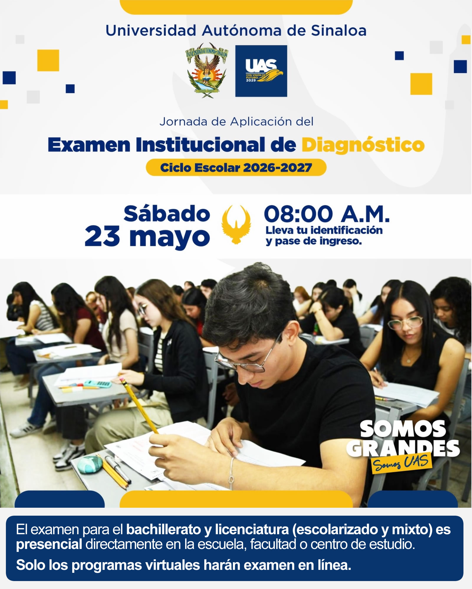 Examen Institucional de Diagnóstico UAS 2026